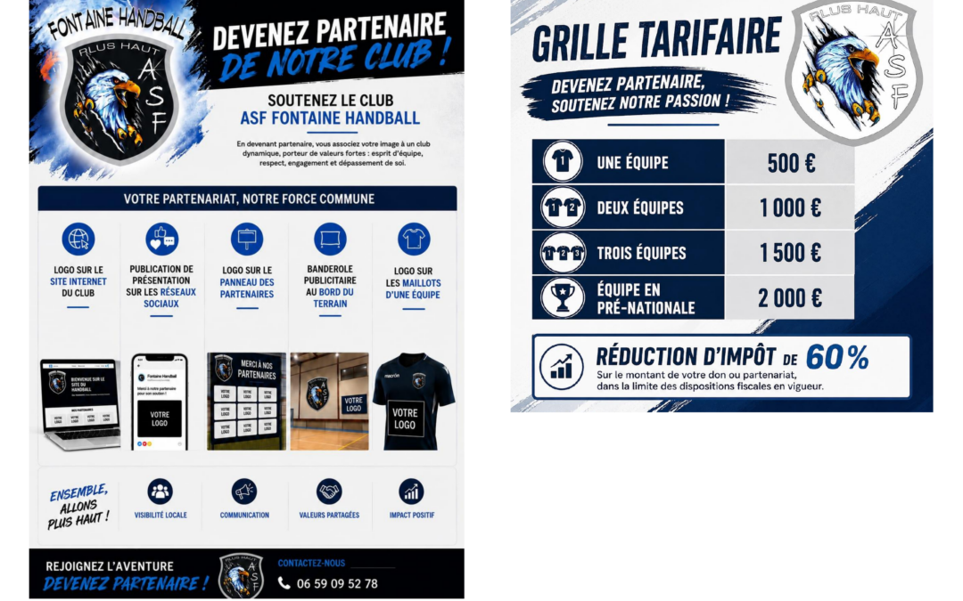 Devenez partenaire de notre club