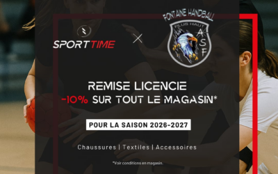 Partenariat avec SPORT TIME saison 2026-2027